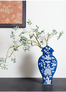 <span class=keywords><strong>Vase</strong></span> en céramique rose antique C586 de style chinois traditionnel avec motif floral Art Déco pour la décoration intérieure et les cadeaux d'affaires - Product Image 4