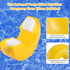 Cánh nước bơm hơi cao cấp cho trẻ em và trẻ sơ sinh-Cánh tay trẻ mới biết đi không thể chìm, một phần chứa đầy bọt và không khí - Product Image 3