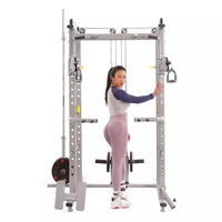 Rack de puissance d'haltérophilie multifonctionnel avec système de poulie Équipement de gymnastique à domicile Rack de squat