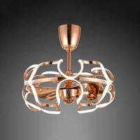 746A 110/220v télécommande ronde ventilateurs de plafond lumières DC lampe décorative sans lame maison led designer tricolore