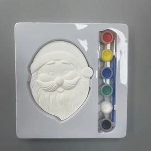 Kit di Pittura su Gesso, Set di Giocattoli da Disegno, Figure in Gesso 3D da 4,5 Pollici per Attività Artigianali di Pasqua, Natale, Vacanze, <span class=keywords><strong>Uova</strong></span> e Albero di Natale - Product Image 1