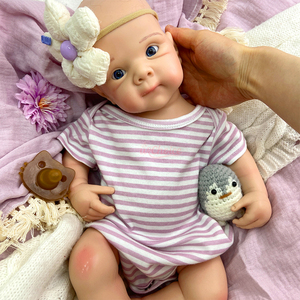 Poupées reborn réalistes en silicone, fabrication directe d'usine, corps entier en silicone souple, 20 pouces, Bettie, poupées bébé fille nouveau-né avec sucette réelle - Product Image 3