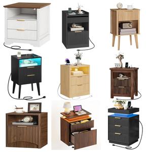 Mesa Auxiliar Acanalada con Cajón al por Mayor, Mesa Auxiliar Moderna Acanalada con Cajones, Mesa Auxiliar Acanalada con Cajón para Lámpara - Product Image 6