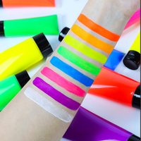Crème de peinture faciale lavable à base d'eau GP Private Label 30ml/60ml, couleur nacrée fluorescente UV qui brille dans le noir, pour enfants