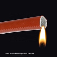 Gaine en fibre de verre tressée pour tuyau hydraulique, protection électrique, câble de protection, résistant au feu, manchon en silicone et fibre de verre