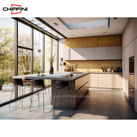 Chine hpl stratifié contreplaqué cuisine île table quartz comptoir se concentrer sur la conception de l'armoire