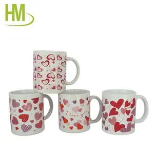 11oz Fashion Style Customized Valentine's Day Ceramic Souvenir Mug Printed Tea Cup