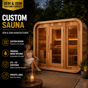 HG Wholesale 4-6 Person Outdoor Cube Canadian Hemlock <b>Red</b> Cedar Wooden Room Manufacturer - Product Image 1