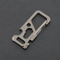Porte-clés mousqueton en titane multifonctionnel créatif pendentif sac de taille en métal EDC pour hommes caractéristiques personnalisables outil élégant