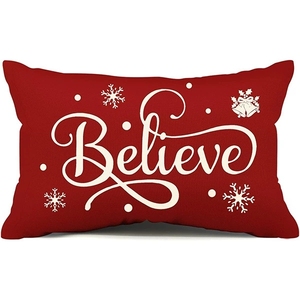 Fundas de Almohada Decorativas Navideñas con Frases, Decoración de Invierno, Fundas de Almohada Lumbares Navideñas Estilo Rústico para Sofá, Sala de Estar - Product Image 6