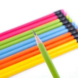 Lot de 12 crayons en bois personnalisés avec logo, 7 pouces, pour étudiants, en graphite noir, crayons en bois HB standard - Product Image 3