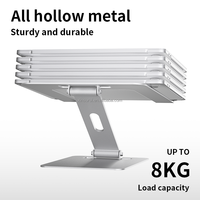 Support d'ordinateur portable universel pliable en aluminium réglable et portable pour ordinateur portable et tablette de 14 à 17,3 pouces