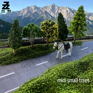 Thông số kỹ thuật khác nhau Nhựa Cây Thông màu xanh lá cây mô hình thu nhỏ thiết lập cho tàu đường sắt kiến trúc cảnh quan mô phỏng nhà máy - Product Image 6