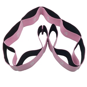 Hai mặt màu hồng kháng vòng lặp bán buôn thể dục khiêu vũ thể dục dây đeo dài đàn hồi nylon & polyester Yoga Stretch ban nhạc - Product Image 5