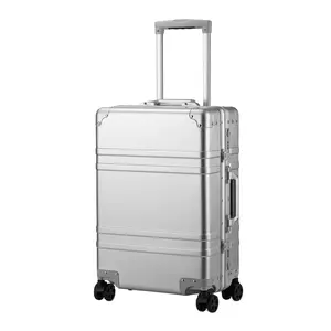 Valise légère à coque rigide avec serrure TSA Valise à roulettes de voyage en aluminium