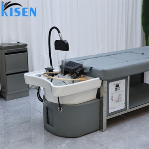 KISEN Japanese Shampoo Bed Modern Hair SPA Washing Bed Waterfall Circulation <b>Electric</b> Moxibustion Hair Spa Salon Shampoo Bed - Product Image 2