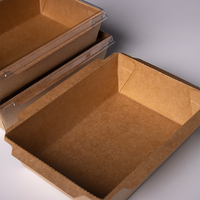 Boîtes à emporter pour repas, boîtes à pâtisserie aux fruits, boîtes de traiteur avec fenêtre, boîtes rectangulaires en papier kraft marron, boîtes à bonbons pour mariage en carton
