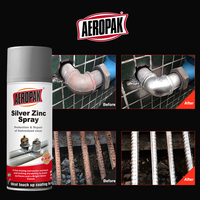 AEROPAK 400ML Aérosol Peinture Galvanisée À Froid Résistant À La Rouille Argent Zinc Aluminium Spray pour Voitures En Acrylique Matière Première Principale