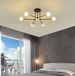 Lustre moderne en acrylique à LED avec 6 et <span class=keywords><strong>8</strong></span> <span class=keywords><strong>ampoules</strong></span>, cadre en fer blanc chaud pour salon - Product Image 1