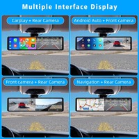 C3 4K Dash Cam dengan CarPlay Android Auto 11.26 Inch IPS Smart Mirror Depan 4K Belakang HD WiFi Perekam DVR Mobil untuk Mobil SUV Truk
