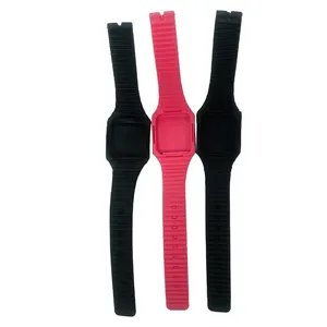 Pulseira de silicone fácil de limpar, correia de silicone de borracha para relógio esportivo