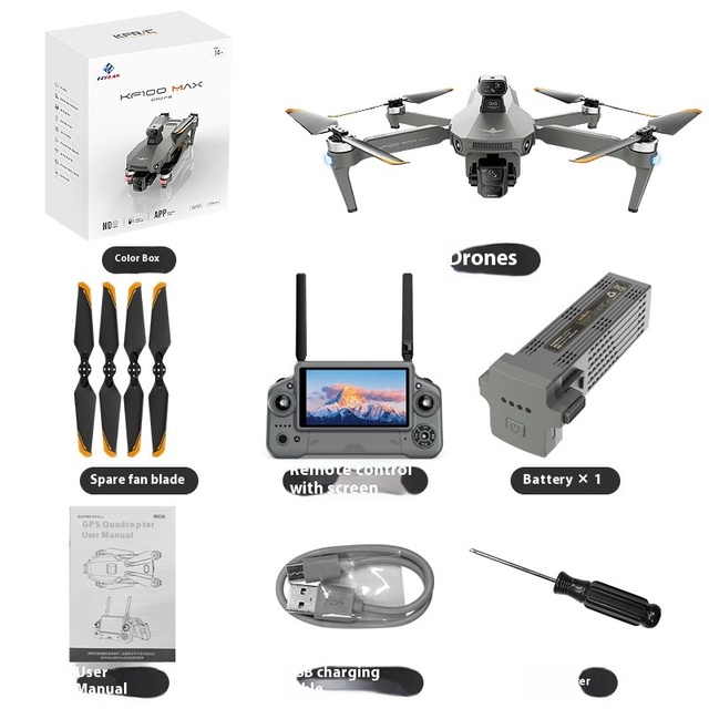KF100 MAX GPS Professional Drone with 4K HD Camera Remote 3 Axis Gimbal Obstacle Avoidance FPV Brushless RC Quadcopter