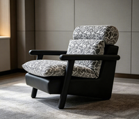 Fauteuil à bascule inclinable en bois de frêne, moderne, ergonomique, en tissu doux, pour hôtel, salon, relaxation