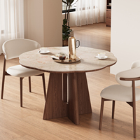 Ensemble table et chaises de salle à manger en bois massif style médiéval, écologique, durable, pour restaurant et maison, petit modèle