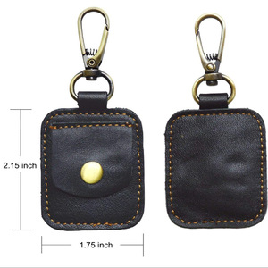 Cross-border best-selling commemorative <b>coin</b> protective <b>case</b>, simple retro <b>coin</b> bag, custom medal badges, PU leather keychains, - Product Image 2