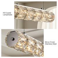 Lustre suspendu de cuisine à LED, luminaires de plafond modernes de luxe, lustres modernes pour salon et cuisine