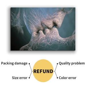 Vendita Calda: Quadro Moderno Astratto <span class=keywords><strong>Bacio</strong></span> a HD per Decorazione Murale, Stampa su Tela per Arredamento Casa - Product Image 4