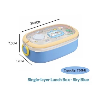 Cute Cartoon Compartment Stainless Steel Thermal <b>Bento</b> <b>Lunch</b> <b>Box</b> with Leak-Resistant Lid for <b>Kids</b> Students & Office Workers - Product Image 2