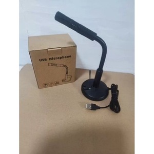 USB Desktop <b>Microphone</b> M309 Black Gooseneck Stand <b>For</b> Laptop <b>PC</b> Chat Recording Conference - Product Image 1