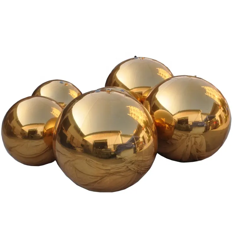 1.2m(48") Giant gold PVC mirror balloon mirror ball party wedding ceiling decorations inflatable disco mirror ball