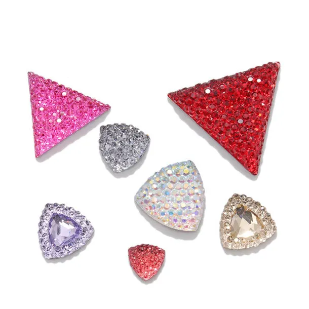 Top Triangle 16mm 22mm Crystal AB Sew On Stone Resin Rhinestones For Hair Clothes Sewing on Clothing