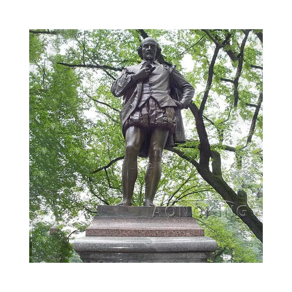 William Shakespeare bronze man statue for Central Park