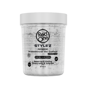 Gel para el Cabello con Aceite de Coco Redone Stylez 910ml, Tamaño Extra Grande para Barbería, Fijación Fuerte, Gel de Peinado Profesional, Cera Reparadora y Brillante - Product Image 2
