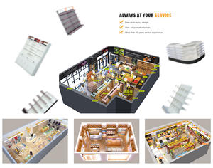 تصنيع المعادن مع شعار رفوف السوبر ماركت رفوف عرض متجر البقالة عرض الراحة للمخزن - Product Image 3