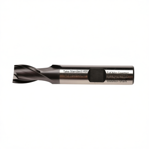 Ttake Standard Hss Co <b>Cutter</b> Ta1414 TiAlN Coated 30 Degree Helix Short For Slots 2 Cutting <b>Edges</b> Weldon Shank - Product Image 2