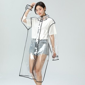 L-3479 Impermeabile Minimalista alla Moda Completamente Trasparente, Oversize e Extra Largo, Inodore, per Escursionismo, Viaggi e Studio - Product Image 3