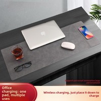 Tapis de table extra-long en PU avec chargement sans fil 15W, modèle WD56-6, étanche, impression de logo, pour le commerce extérieur (Chine)