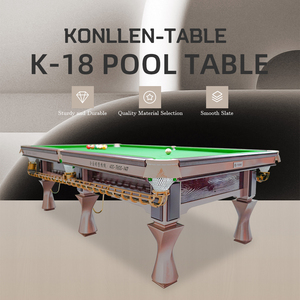 Table de billard de luxe KONLLEN K-18 de 9 pieds, plateau en ardoise de qualité tournoi, table de billard commerciale pour villa de luxe, vente en gros - Product Image 4