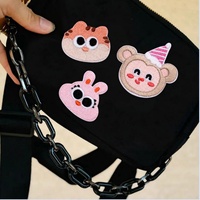 Parche de Animales de Dibujos Animados, Panda, Koala, Perro, Bordado, Aplique Termoadhesivo, Kawaii, Parche de Zoológico para Ropa de Niños, Decoración de Mochilas