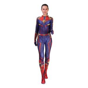 Traje de Capitana <span class=keywords><strong>Marvel</strong></span> para <span class=keywords><strong>Mujer</strong></span>, Mono de Spandex para Cosplay de Halloween, Disfraces de <span class=keywords><strong>Superhéroe</strong></span>, Modelo LIFC 2208022 Digital - Product Image 6