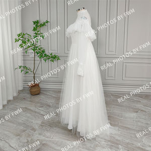 Vestido de novia de tul <span class=keywords><strong>Victoria</strong></span> Vintage de alta calidad, vestido de novia elegante de manga larga para mujer, vestido de novia de cuello alto para fiesta - Product Image 2