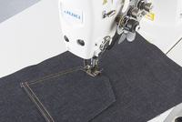 Nouveau Jukis LH-4500C tête semi-sèche Double aiguille point noué Machine à coudre pour coudre Jeans poches Machine à coudre droite