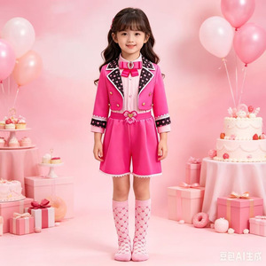 <b>Girls</b> Pink Princess Dress Coat Set with Heart Bag <b>Toddler</b> Kids Cosplay <b>Halloween</b> <b>Costume</b> - Product Image 2