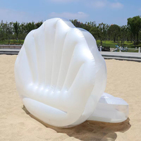 Eau flottante divertissement perle coquille flottante rangée d'eau lit gonflable chaise flottante ponton flottant personnalisé