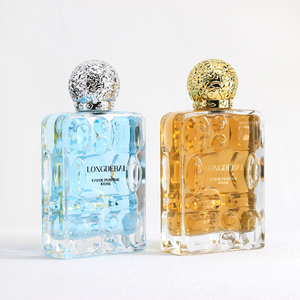 Botellas de Perfume Cuadradas y Planas de Lujo, Transparentes, de 100 ml, de Vidrio Vacío con Caja - Product Image 4