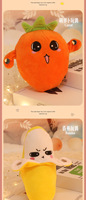 Pluche speelgoed knuffeldier cartoon fruit sensor beat piano pop speelgoed cadeau dier groothandel klauwautomaat arcade muntautomaat